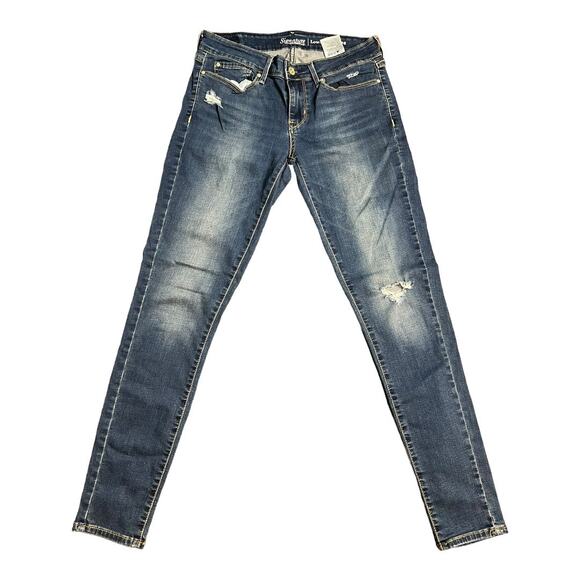 Levi's Signature Jeans Low Rise Jegging 6 Medium 28x32 Casual Cute Comfy - Picture 1 of 6